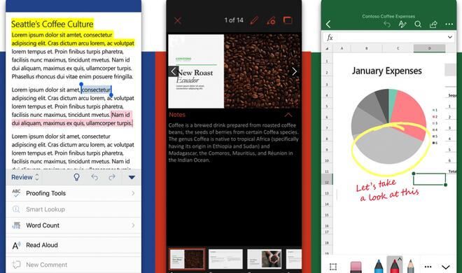 Word, Excel und PowerPoint für iOS wurden von Grund auf neu entwickelt.