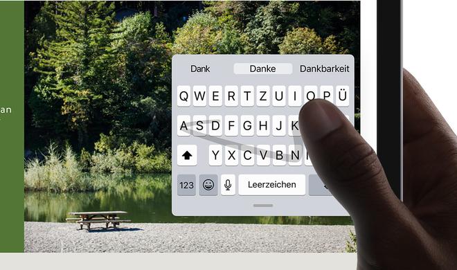 Mit iPadOS 13 führte Apple eine kleine schwebende Tastatur ein