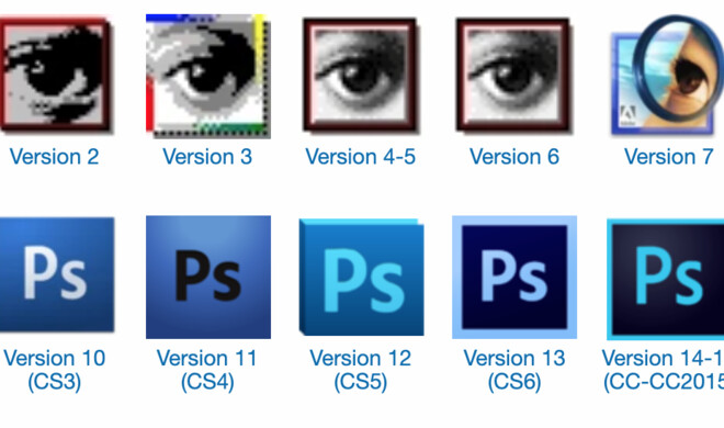30 Jahre Photoshop zeigen sich in 20 Programm-Icons der wohl wichtigsten Anwendung von Adobe.
