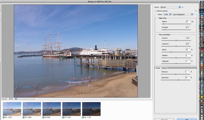 Photoshop CS5 (2010) setzt HDR-Bilder aus mehreren Einzelaufnahmen zusammen. 