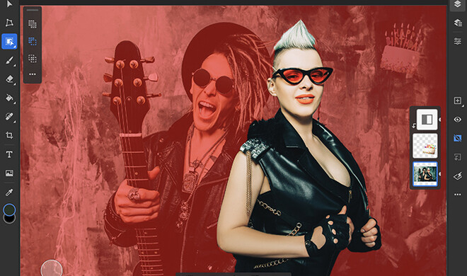 Photoshop CC2020 auf dem iPad Pro mit einem ersten Update.