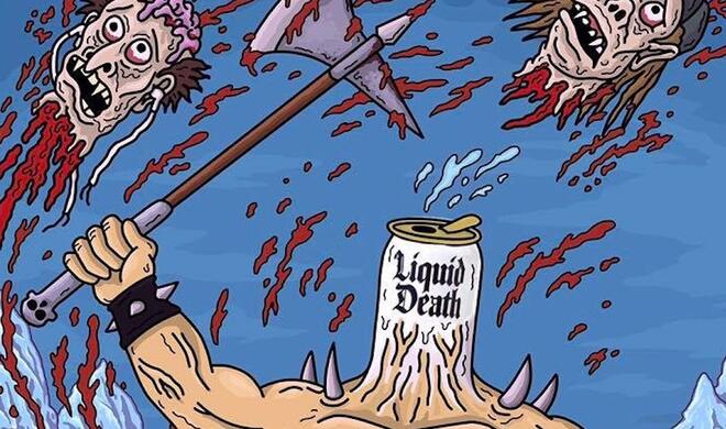 Liquid Death setzt auf ein raues Rocker-Image.