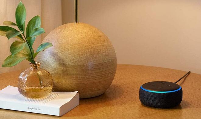 Einen Echo Dot kann man sich jetzt schon zusammen mit einem Music Unlimited-Abo ab 17,98 Euro sichern.