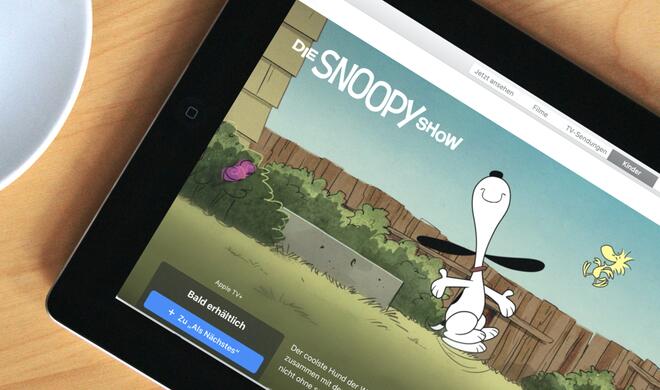 Einige neue Snoopy-Folgen kannst du bereits kostenlos (ohne Apple TV+ Abo) sehen.