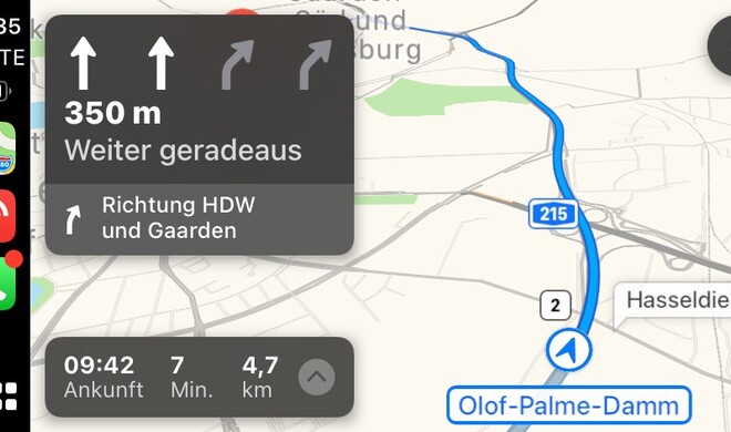 Apple liefert von Haus aus ein zuverlässiges Navigationssystem – wenn man das Ziel erst einmal gefunden hat.