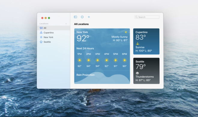Etwas Simples wie eine Wetter-App fehlen am Mac bislang