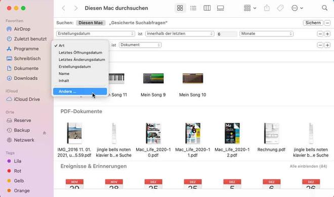 Dateisuche im Finder