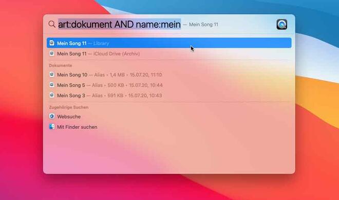 Suchparameter verwenden