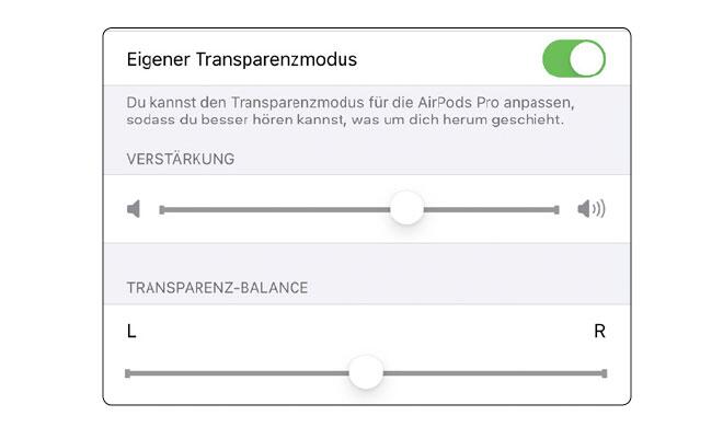 Eigener Transparenzmodus