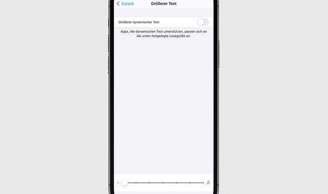 Schriftgröße anpassen 