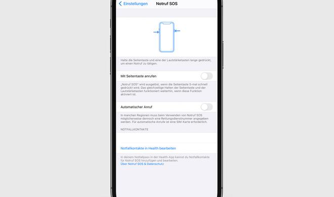 Notruf-SOS einstellen