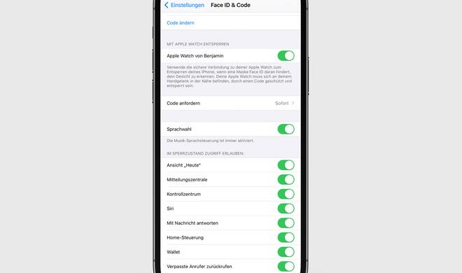Sprachwahl aktivieren