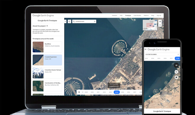 Google Earth auf mobilen und stationären Geräten