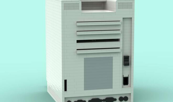 Rückseite: Macintosh Plus aus Lego