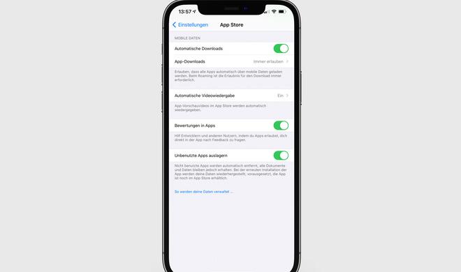 Automatische App-Downloads verbinden