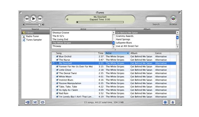 iTunes 1.0 Musikmediathek (2001)