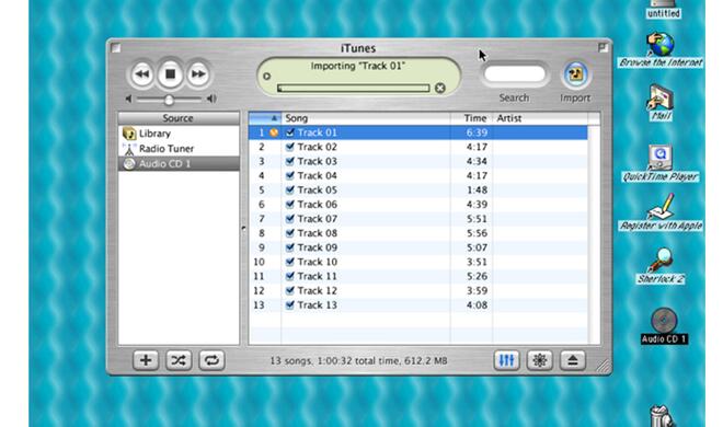 iTunes 2 Musikwiedergabe (2001)
