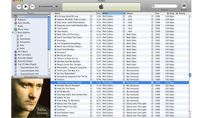 iTunes 5 mit Albumcover (2005)