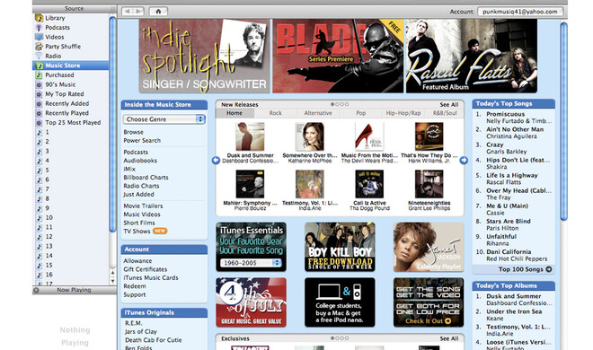 iTunes 6 Startseite (2005)