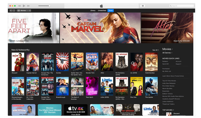 iTunes 12.9 Movie Store (2019)