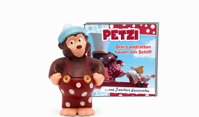 Mit dem Petzi-Tonie aktivierst du gleich vier verschiedene Hörspiele rund um die See-Truppe.