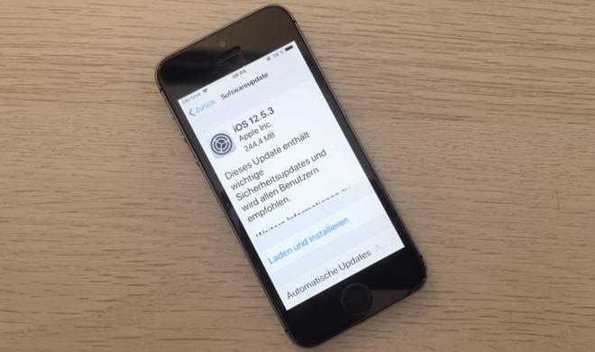 iOS 12.5.3 auf einem iPhone 5S