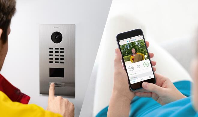 Mit DoorBird siehst du bereits in der Wohnung, wer gerade klingelt.