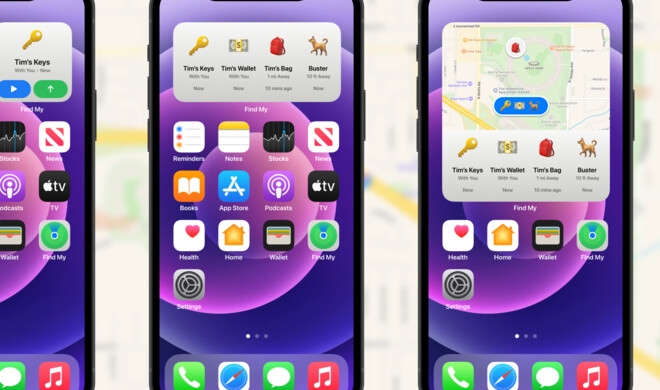 AirTags per Widget suchen