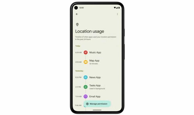 Datenschutz mit Zeitleiste