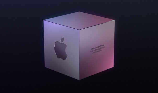 So sieht die begehrte Trophäe aus: Der Apple Design Award.