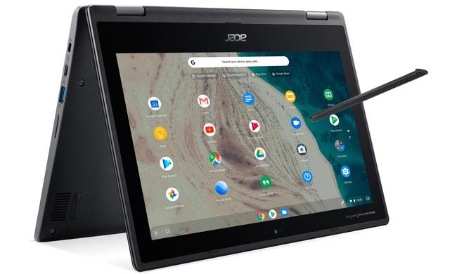 Darf auch mal vom Schreibtisch krachen und hält das Gewicht des Klassenclowns aus: das Acer Chromebook Spin 511.
