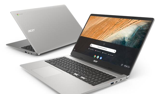 Genügsam: Der Akku des Chromebook 315 hält mit bis zu zwölf Stunden einen unendlich empfundenen Arbeitstag aus.