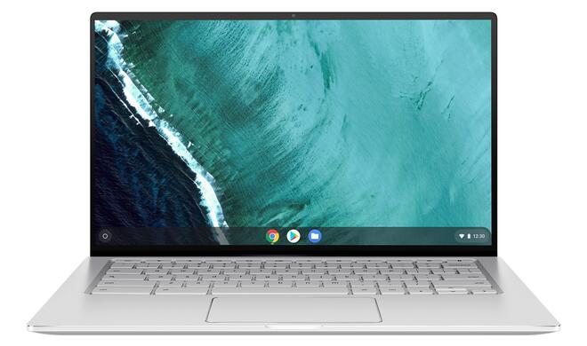 Auf ein „Screen-to-Body“- Verhältnis von 87 Prozent kommt das elegante Chromebook Flip C434.