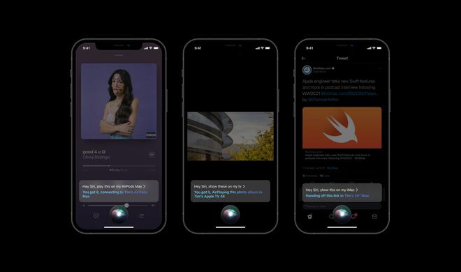 Übergabe mit Siri