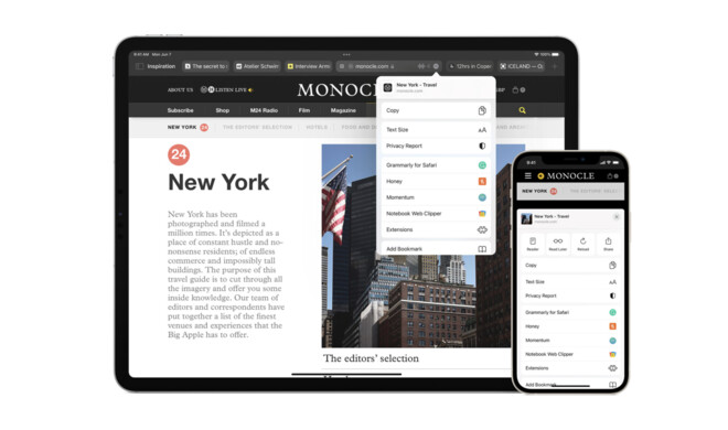 Safari in iOS 15