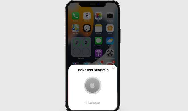 AirTags einrichten: Schritt 4