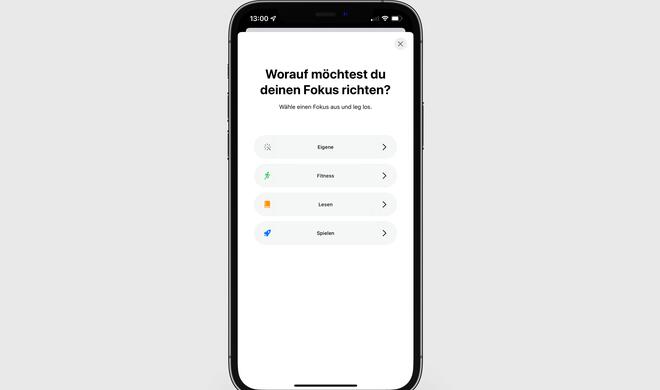 Alternativ dazu macht dir Apple auch weitere Vorschläge für mögliche Einsatzgebiete.