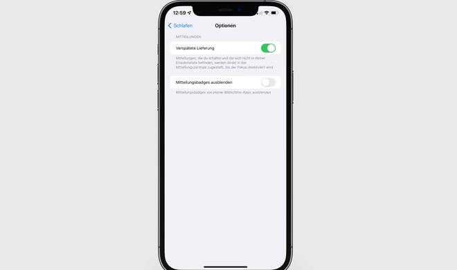 Um dich nicht abzulenken, kannst du App-Mitteilungen auch später liefern lassen, während die Kennzeichen am App-Icon ausgeblendet werden, um dich nicht unnötig abzulenken.