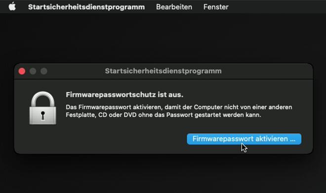 Einstellungen sichern