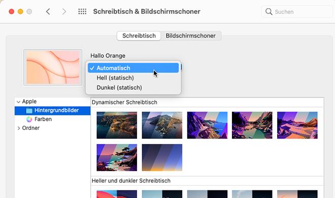 iMac-Hintergründe auf anderen Macs