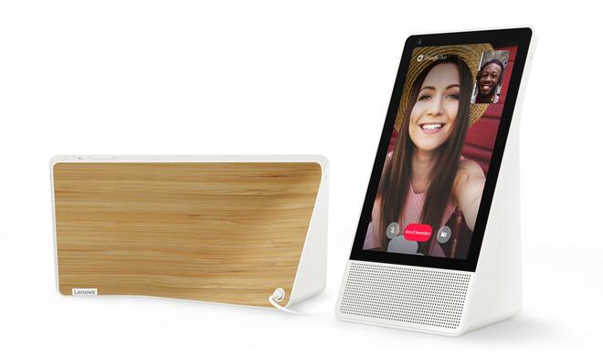 Seitenblick: Google Duo lässt sich als Videotelefon auch mit den Smartdisplays von Lenovo und JBL nutzen.