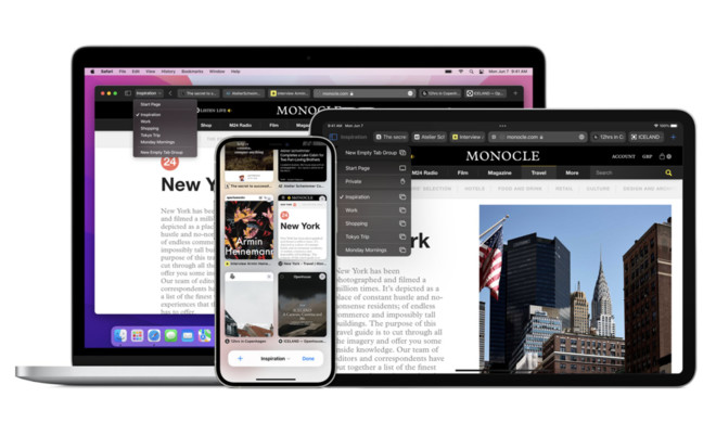 Safari 15 bringt Neuerungen wie Tabgruppen
