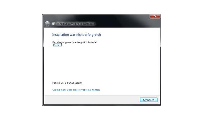 Nicht erfolgreich erfolgreich beendet? Autsch.