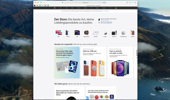 Der Apple Store hat ein neues Design erhalten