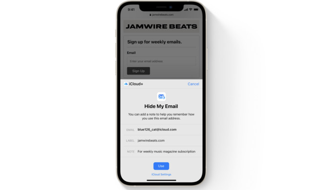 iCloud+ lässt dich deine echte E-Mail-Adresse verbergen