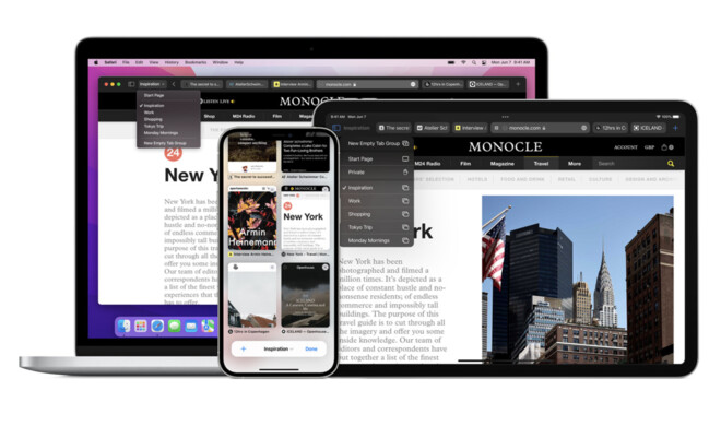 Safari 15 auf macOS, iPadOS und iOS