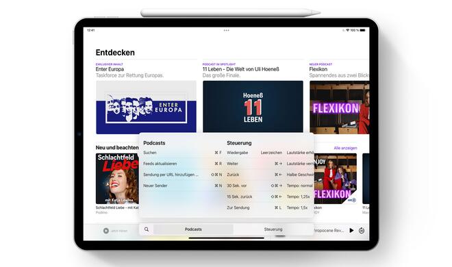 Shortcuts für Podcasts
