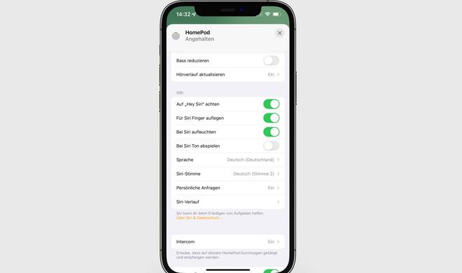 Weniger Bass für den HomePod