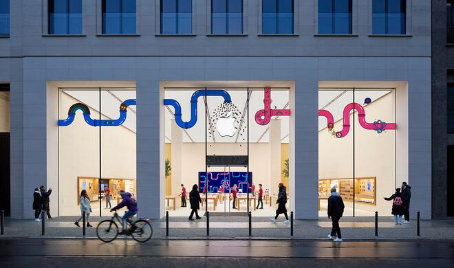 Apple Rosenthaler Straße, der erster Apple Store in Berlin-Mitte, wird am Donnerstag, 2. Dezember eröffnet.