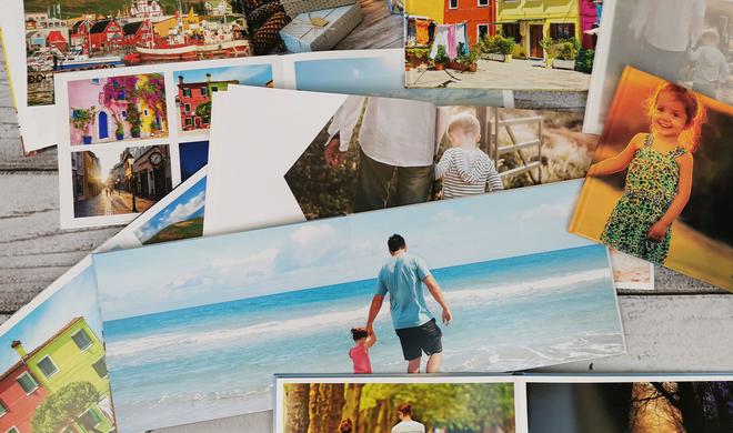 Eine Frage der Bindung: Möchten Sie einige Ihrer Fotos großformatig auf Doppelseiten präsentieren, sind Fotobücher mit einer Layflat-Bindung für Sie die optimale Wahl.